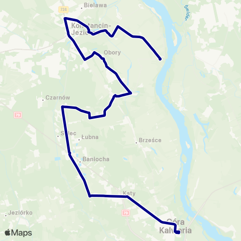 ZTM Warszawa Gassy - Pętla – Góra Kalwaria Rynek map