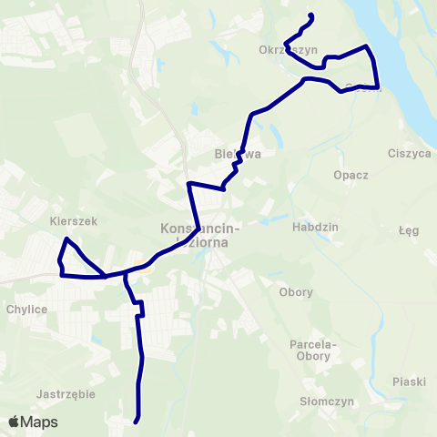 ZTM Warszawa Kępa Okrzewska - Cmentarz – Czarnów map