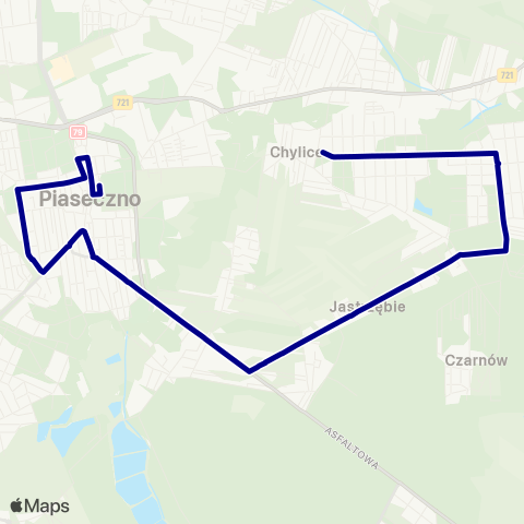 ZTM Warszawa Piaseczno Zgoda – Chylice Długa map