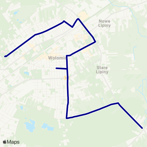 ZTM Warszawa Wołomin Szpital Powiatowy – Majdan map