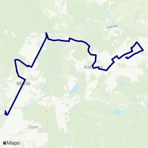 ZTM Warszawa CH Marki – PKP Wołomin map