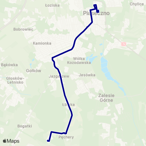 ZTM Warszawa Piaseczno Zgoda – Grochowa map