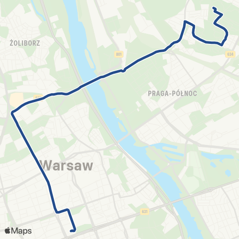 ZTM Warszawa Metro Trocka – Dw. Centralny map