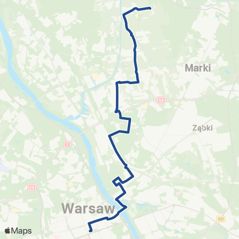 ZTM Warszawa Olesin – Dw. Centralny map
