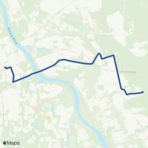 ZTM Warszawa Międzylesie – Dw. Centralny map