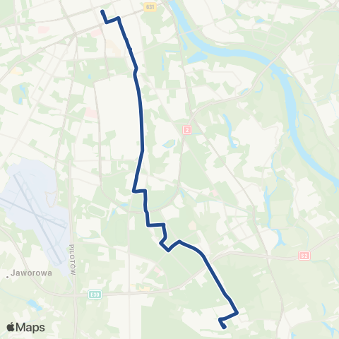 ZTM Warszawa Os. Kabaty – Dw. Centralny map