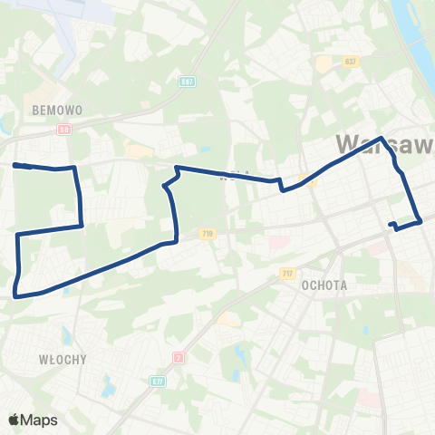 ZTM Warszawa Os. Górczewska – Dw. Centralny map