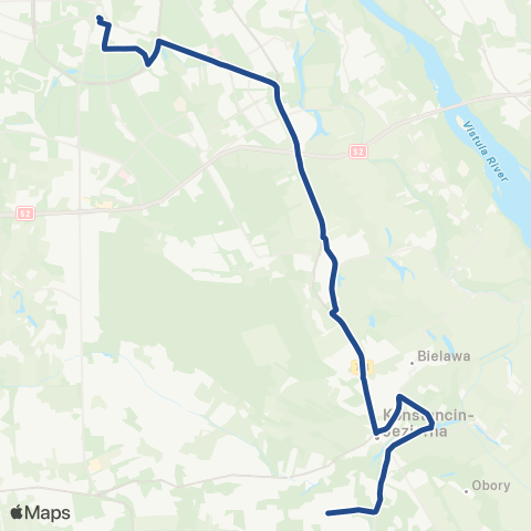 ZTM Warszawa Waflowa – Metro Wilanowska map