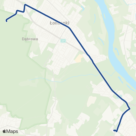 ZTM Warszawa Dziekanów Leśny – Metro Młociny map