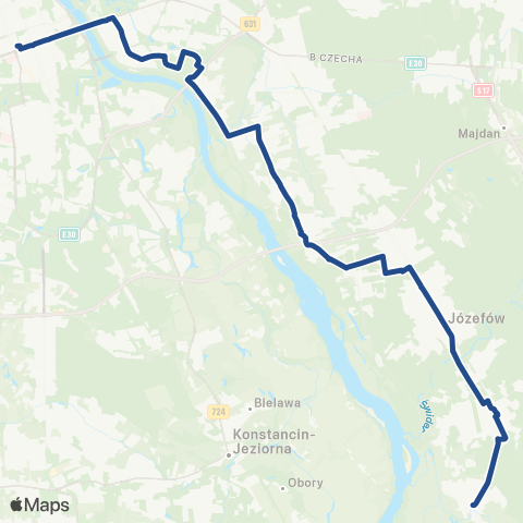 ZTM Warszawa Karczew Stare Miasto – Dw. Centralny map