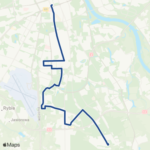 ZTM Warszawa Os. Kabaty – Dw. Centralny map