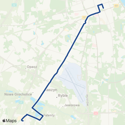 ZTM Warszawa Janki Pl. Szwedzki – Centrum map