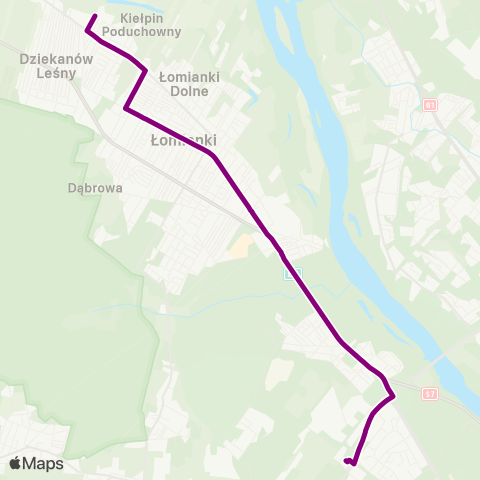 ZTM Warszawa Kiełpin KMŁ – Metro Młociny map