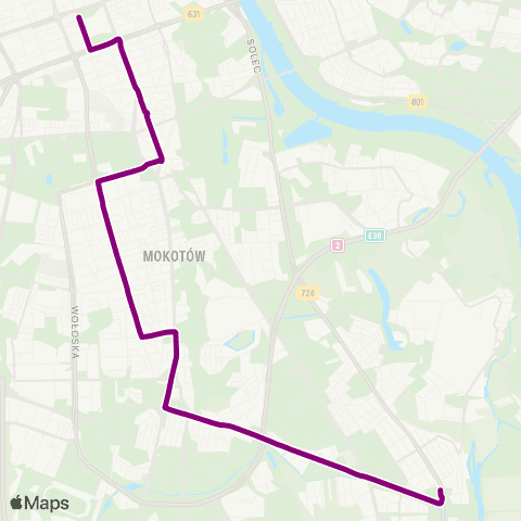 ZTM Warszawa Wilanów – Emilii Plater map