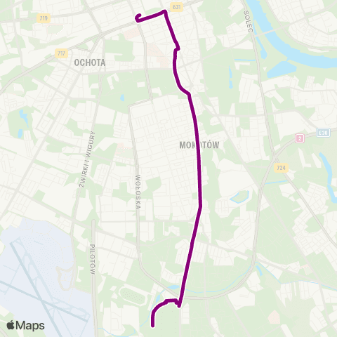 ZTM Warszawa Tor Służewiec – Dw. Centralny map