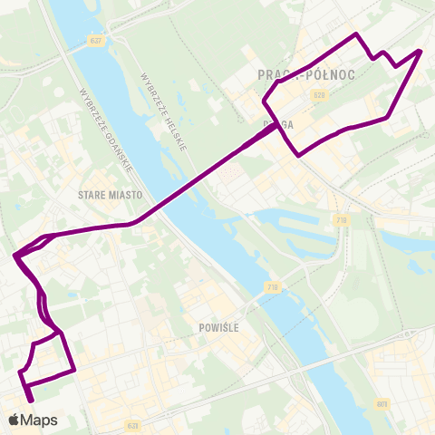 ZTM Warszawa Emilii Plater – Emilii Plater map