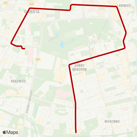 ZTM Warszawa Czynszowa – Banacha map