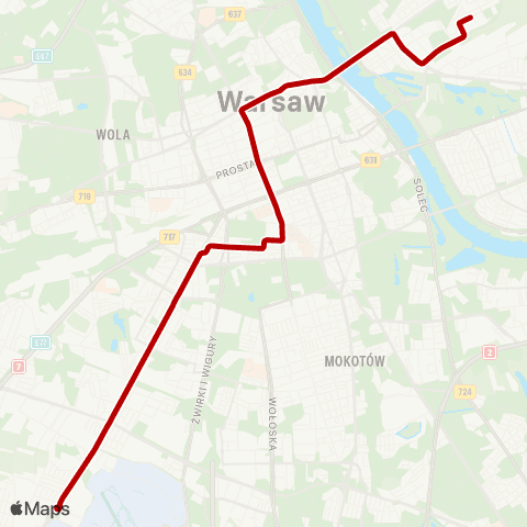 ZTM Warszawa Kawęczyńska - Bazylika – P+R Al. Krakowska map