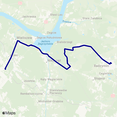 ZTM Warszawa Legionowo Centrum Komunikacyjne – Radzymin Głowackiego map