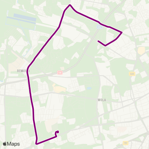 ZTM Warszawa Powązki - Cm. Wojskowy – Cm. Wolski map