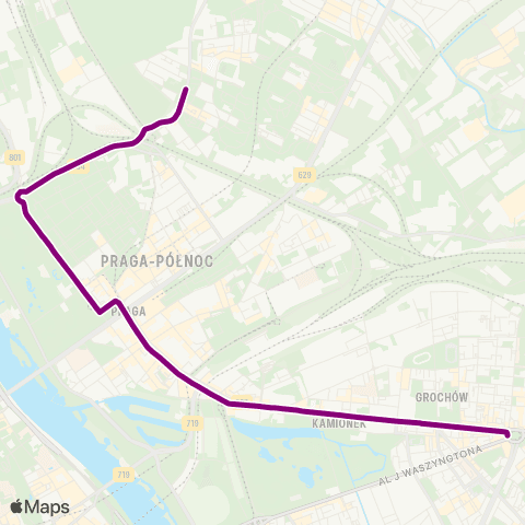 ZTM Warszawa Cm. Bródnowski (Św. Wincentego) – Wiatraczna map
