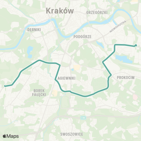 ZTP Kraków Czerwone Maki P+R ↔ Mały Płaszów P+R map