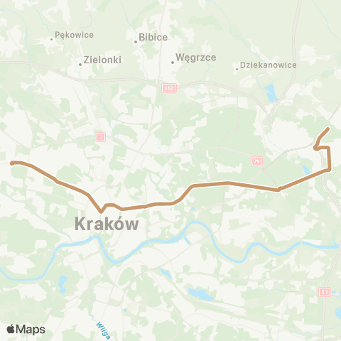 ZTP Kraków Bronowice Małe ↔ Wzgórza Krzesławickie map