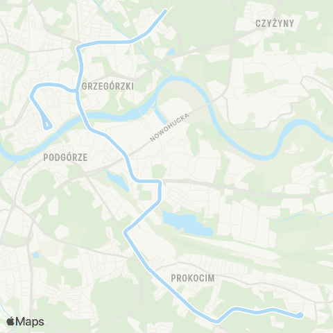 ZTP Kraków Nowy Bieżanów P+R ↔ TAURON Arena Kraków Wieczysta map