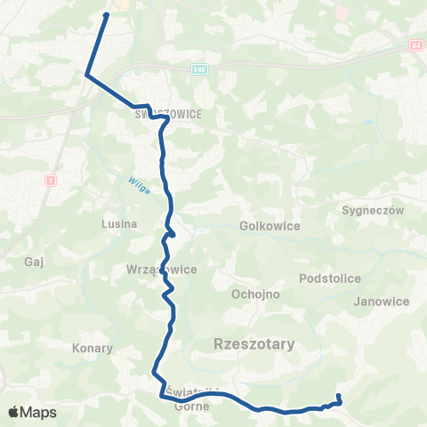 ZTP Kraków Borek Fałęcki ↔ Rzeszotary Panciawa Pętla map
