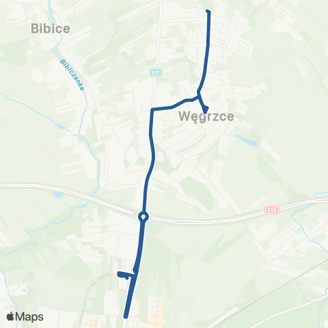 ZTP Kraków Górka Narodowa P+R ↔ Węgrzce Pętla map