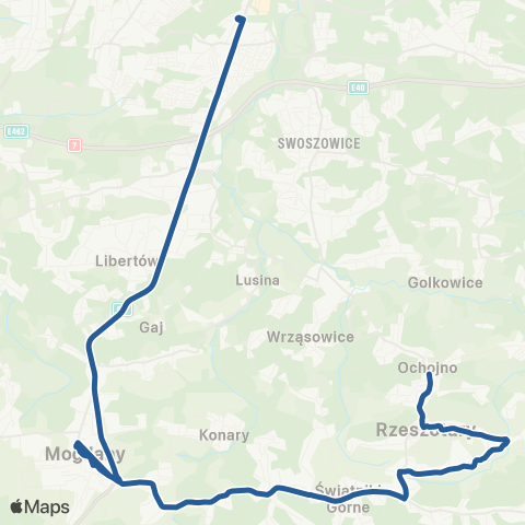 ZTP Kraków Borek Fałęcki ↔ Ochojno Remiza map