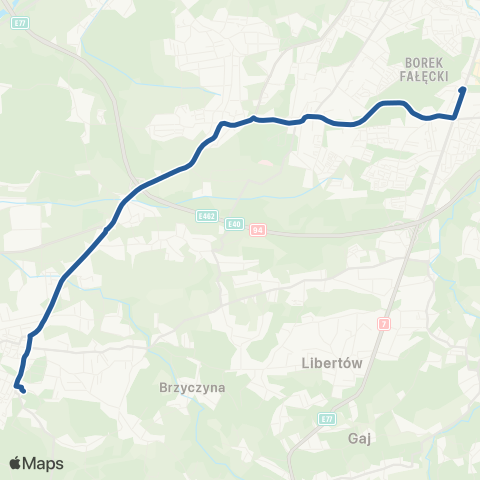 ZTP Kraków Borek Fałęcki ↔ Kopanka Pętla map