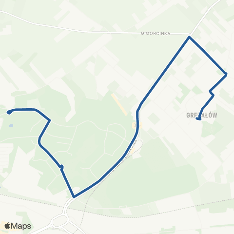 ZTP Kraków Os. Na Stoku ↔ Grębałów map