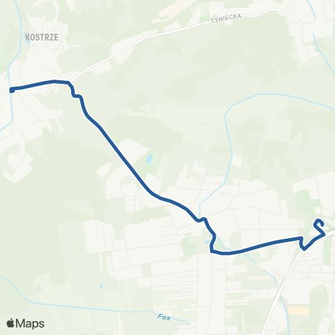 ZTP Kraków Czerwone Maki P+R ↔ Kostrze OSP map