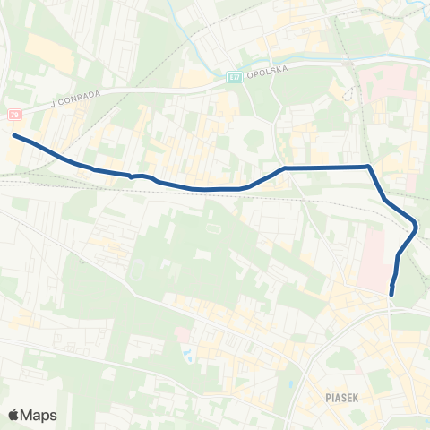 ZTP Kraków Nowy Kleparz ↔ Radzikowskiego Osiedle map