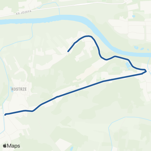 ZTP Kraków Kostrze OSP ↔ Bodzów map