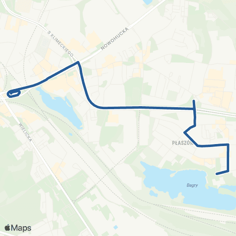ZTP Kraków Podgórze SKA ↔ Bagry map