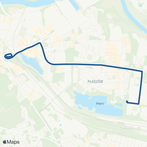 ZTP Kraków Podgórze SKA ↔ Bagry Tężnia map