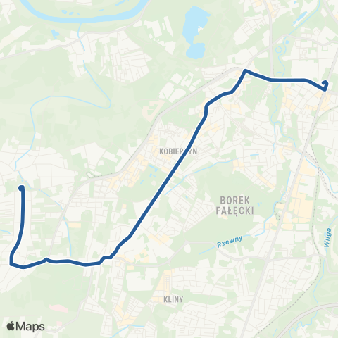 ZTP Kraków Łagiewniki ↔ Skotniki Szkoła map