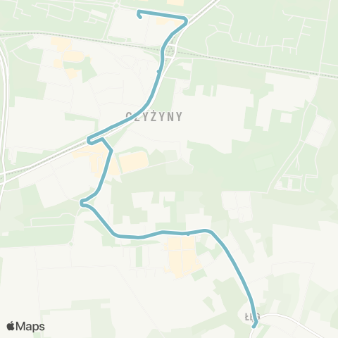 ZTP Kraków Czyżyny Dworzec ↔ Na Załęczu map