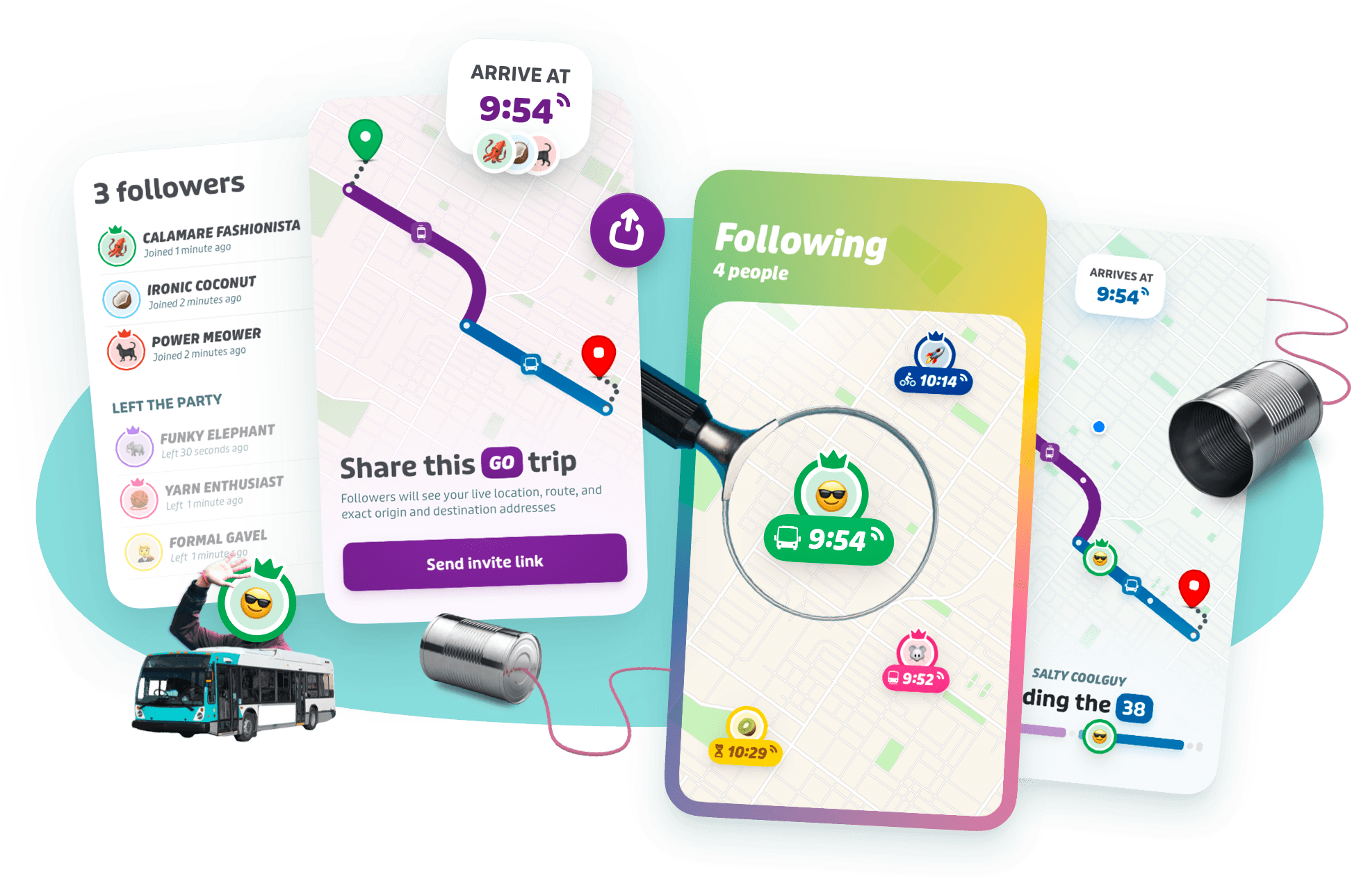Put yourself on the map. ==Share== your GO trip!